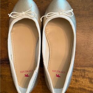 Crewcuts Shimmering Silver Flats